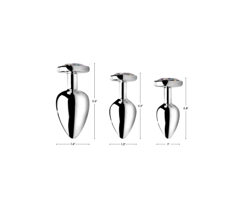 Rainbow Prism - Heart Butt Plug - Medium