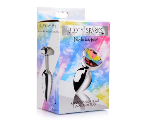 Rainbow Prism - Heart Butt Plug - Small