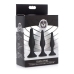 Triple Spire - Tapered Silicone Anal Trainer Set - 3 Pieces - Black