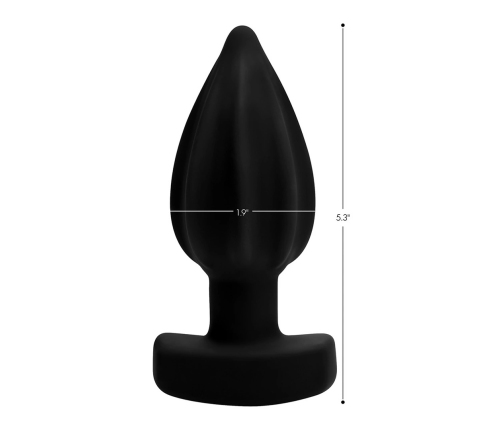 Ribbed Vibrating Anal Plug with Remote Control