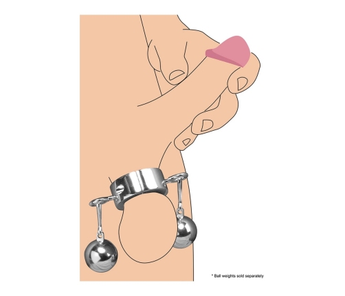 XR Brands Master Series Metal Ball Stretcher 220g Adjustable Ring