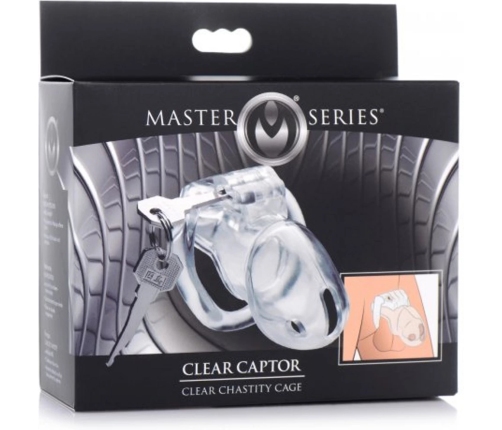 Clear Captor - Chastity Cage with Keys - Medium