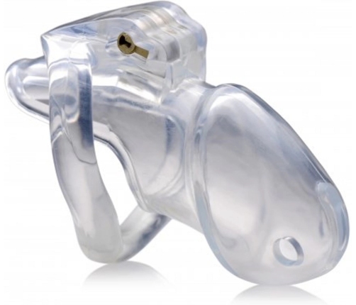 Clear Captor - Chastity Cage with Keys - Medium