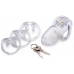 XR Brands Clear Captor Chastity Device Small - Transparent ABS, 4 Rings