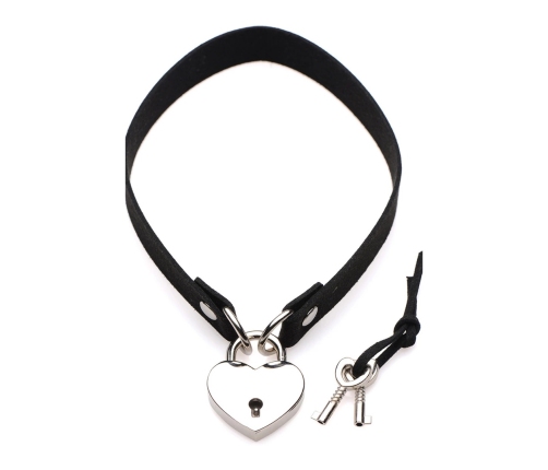 Lock-It - Choker with Heart Lock and Key