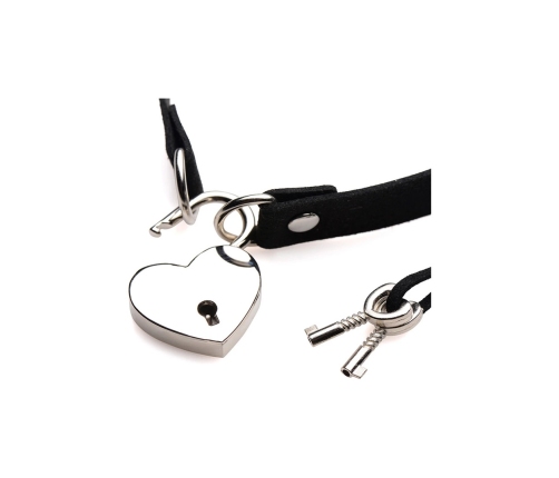 Lock-It - Choker with Heart Lock and Key