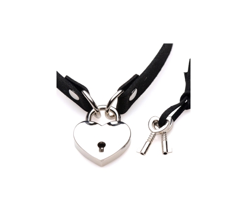 Lock-It - Choker with Heart Lock and Key
