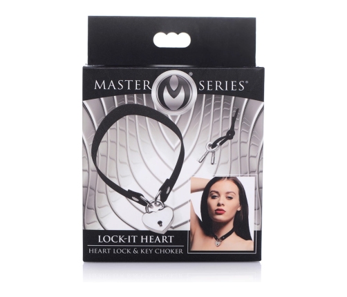 Lock-It - Choker with Heart Lock and Key
