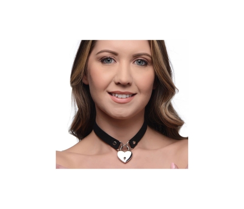 Lock-It - Choker with Heart Lock and Key