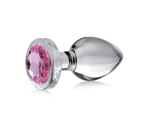Pink Gem - Glass Anal Plug - Large