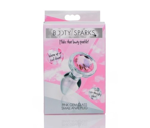 Pink Gem - Glass Anal Plug - Small