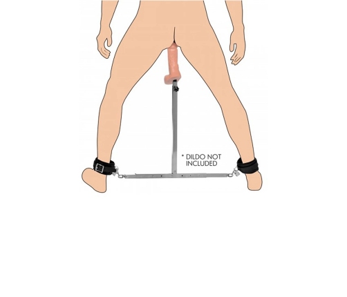 Squat - Spreader Bar with Ankle Cuffs and Anal Dildo