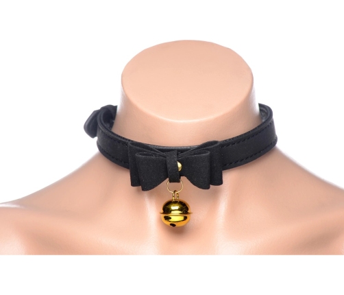 Golden Kitty Adjustable Cat Bell Collar Black/Gold by Golden Kitty