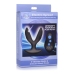 XR Brands Electro-Spread Vibrating Silicone Plug with E-Stim, Black