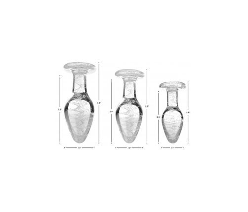 Glow-In-The-Dark - Glass Butt Plug - Large