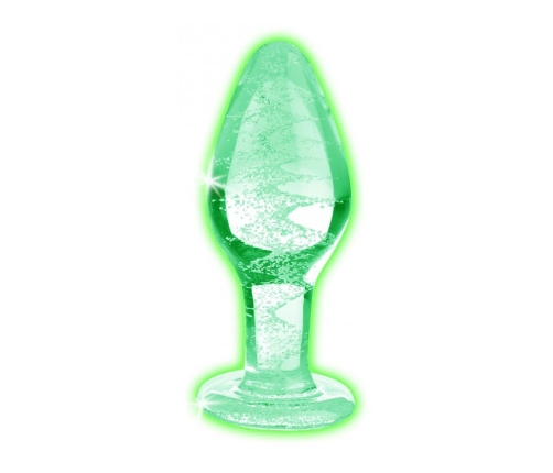 Glow-In-The-Dark - Glass Butt Plug - Large
