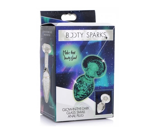 Glow-In-The-Dark - Glass Butt Plug - Small