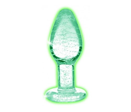 Glow-In-The-Dark - Glass Butt Plug - Small