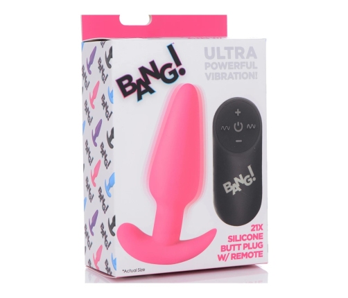 Vibrating Silicone Butt Plug with Remote Control