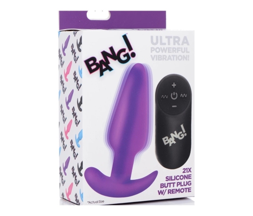 Vibrating Silicone Butt Plug with Remote Control