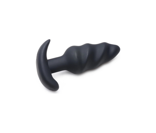 Vibrating Silicone Swirl Butt Plug with Remote Control