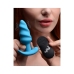 Vibrating Silicone Swirl Butt Plug with Remote Control