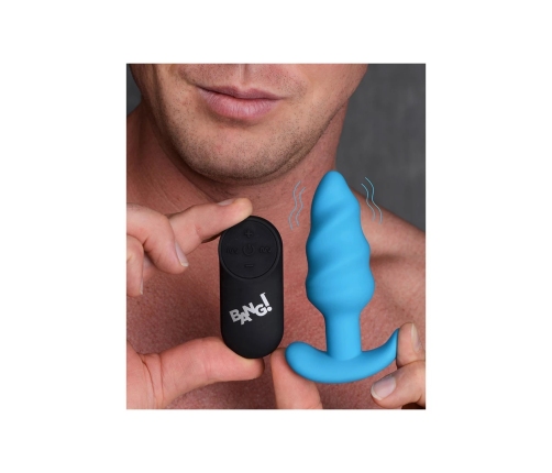 Vibrating Silicone Swirl Butt Plug with Remote Control