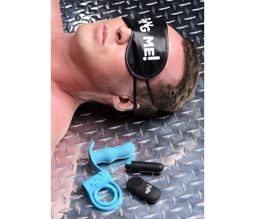 Duo Blast Kit - Cockring, Butt Plug, Bullet Vibrator and Blindfold
