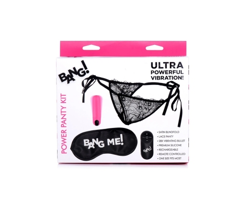 Power Panty - Lace Panties, Bullet Vibrator and Blindfold