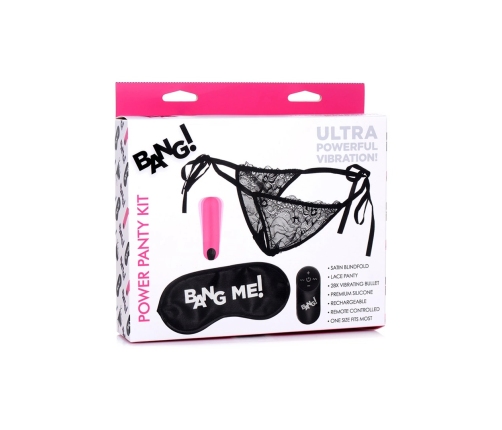 Power Panty - Lace Panties, Bullet Vibrator and Blindfold