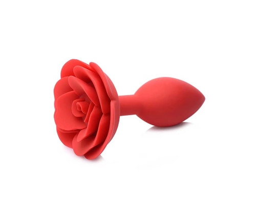 Booty Bloom - Silicone Rose Anal Plug - Red