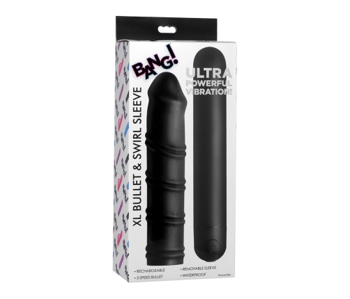 XL Bullet and Swirl Silicone Sleeve