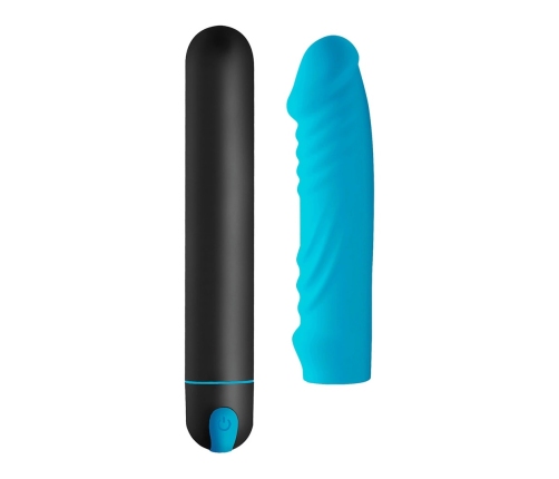 XL Bullet and Ribbed Silicone Sleeve