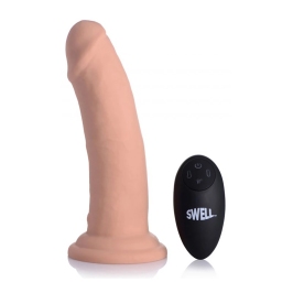 Swell - Inflatable and Vibrating Silicone Dildo - 7 / 18 cm