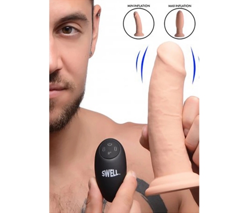Swell - Inflatable and Vibrating Silicone Dildo - 7 / 18 cm