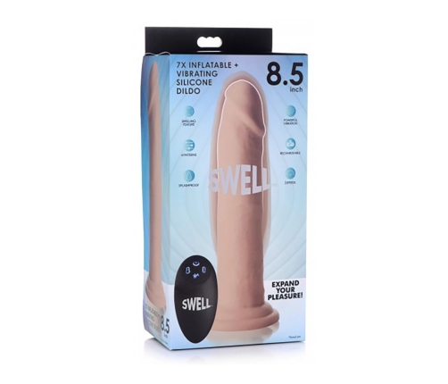 Swell - Inflatable and Vibrating Silicone Dildo - 7 / 18 cm