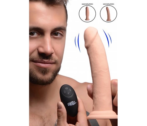 Swell - Inflatable and Vibrating Silicone Dildo - 7 / 18 cm