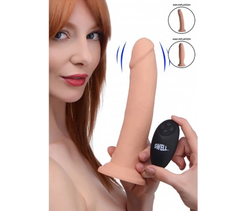 Swell - Inflatable and Vibrating Silicone Dildo - 7 / 18 cm