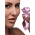 Pink Rose - Glass Butt Plug - Large