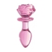 Pink Rose - Glass Butt Plug - Medium