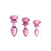 Pink Rose - Glass Butt Plug - Medium
