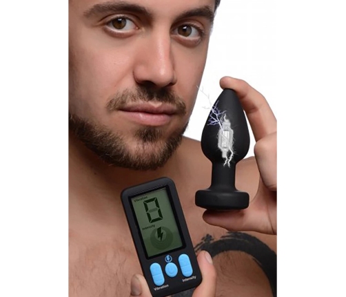 E-Stim Pro - Silicone Vibrating Anal Plug + Remote Control