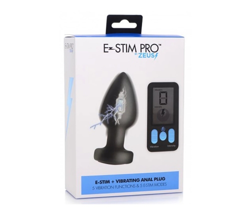 E-Stim Pro - Silicone Vibrating Anal Plug + Remote Control