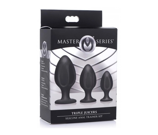 XR Brands Triple Juicers Silicone Anal Trainer Set - Graduated Sizes