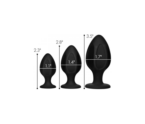XR Brands Triple Juicers Silicone Anal Trainer Set - Graduated Sizes