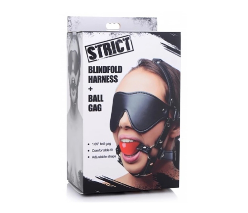 ST Blindfold Harness with Ball Gag