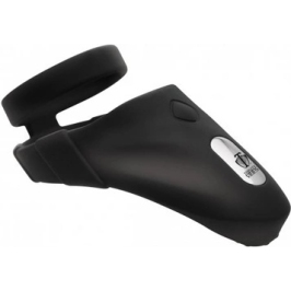 XR Brands Master Series Silicone Ring with Vibrating Base Black