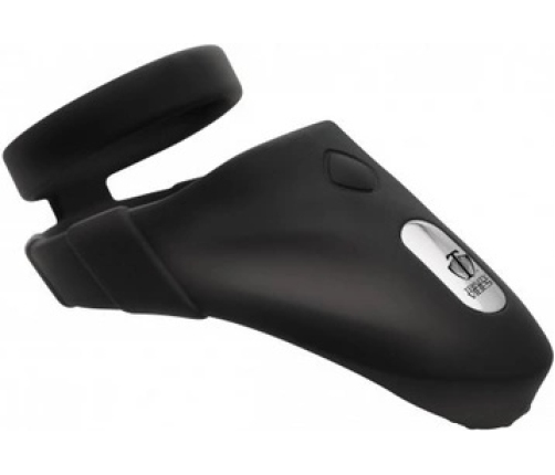 XR Brands Master Series Silicone Ring with Vibrating Base Black