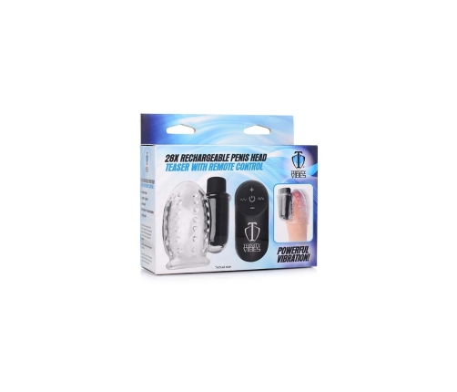 Rechargeable Penis Head Teaser with Remote Control