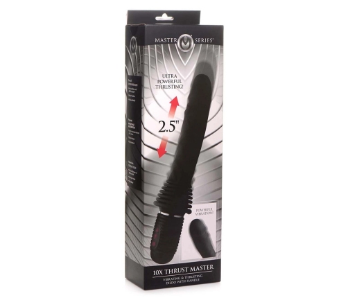 Thrust Master - Vibrating and Thrusting Dildo with Handle
